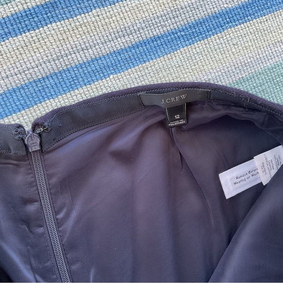 NEW J Crew black A line 100% wool skirt office career lined 12 - Picture 3 of 5